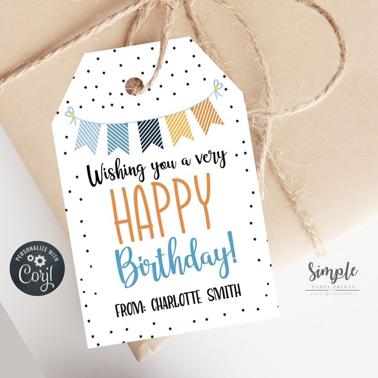 Custom Birthday Tags